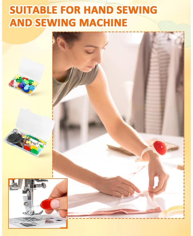 Gnuadz Threaders Kit 24 Needle Threader Hand Sewing Machine Embroidery Floss Storage Box