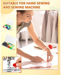 Gnuadz Threaders Kit 24 Needle Threader Hand Sewing Machine Embroidery Floss Storage Box