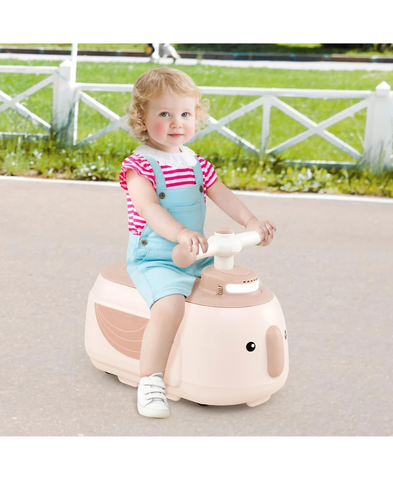 Slickblue Toddler Ride-On Car with Trailer, Lights and Music