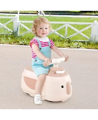 Slickblue Toddler Ride-On Car with Trailer, Lights and Music