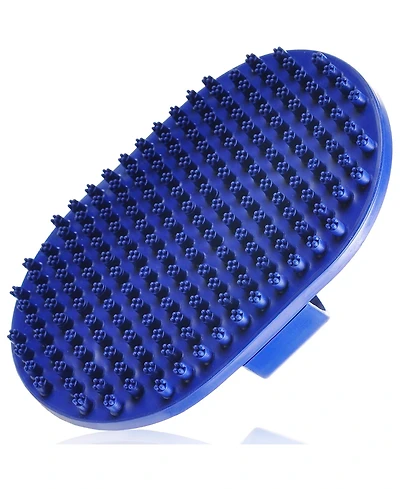 Aronkl Rubber Brush for Dogs Cats Gentle Deshedding Bath Short Medium Hair Soft Bristles Antislip Grip Easy Clean