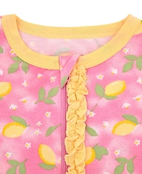 Max & Olivia Baby Girls' Printed Footless Coverall and Headband, 2-Piece Set