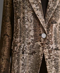 Dkny Women's Printed Long-Sleeve Blazer