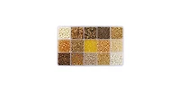 Gnuadz 15 colors Glass Seed Tube Beads Bugle Diy Craft Beading Kit Gold