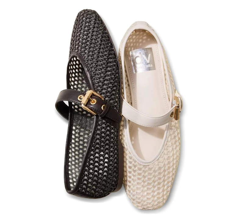 Dv Dolce Vita Women's Mulaney Mesh Buckle Mary Jane Flats