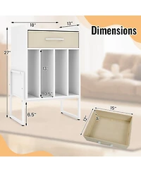 Sugift Record Player Stand with Drawer and Vinyl Record Storage