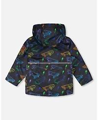 Deux par Deux Big Boys Mid-Season Jacket Printed Skateboards