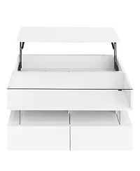 Rainsken Lift-Top Coffee Table, Modern Square Center Table