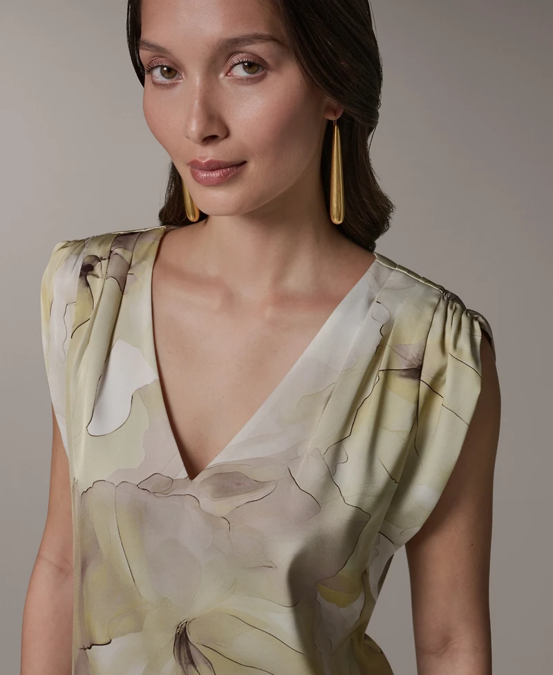 Donna Karan New York Petite Sleeveless V-Neck Top