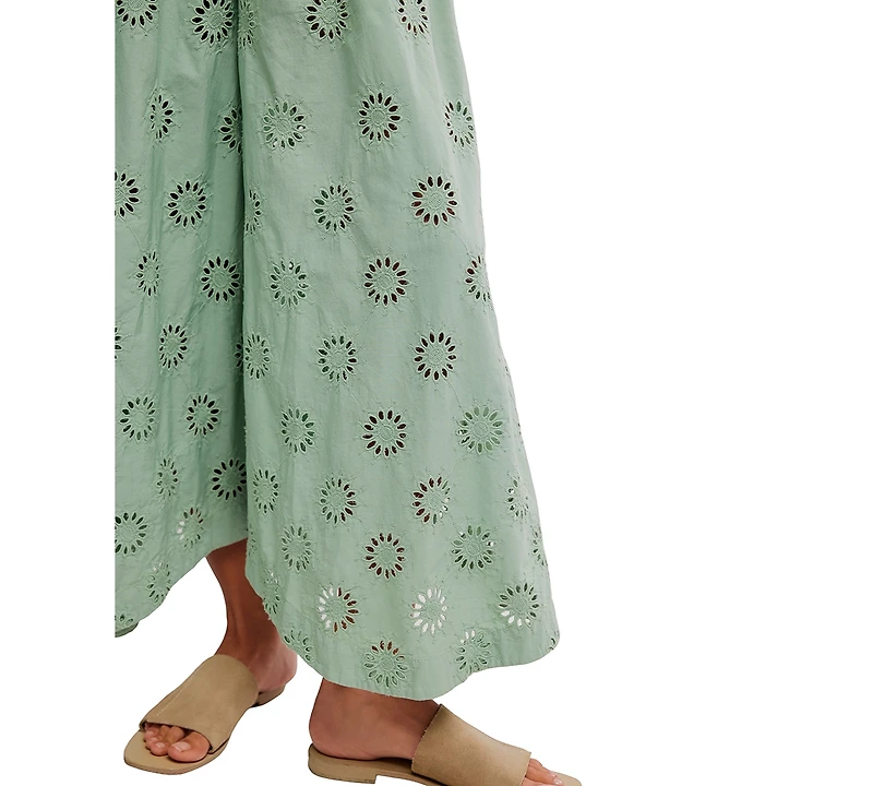 Free People Women's Sweet Serenade Wide-Leg Cotton Pants