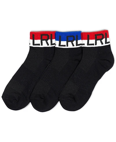 Lauren Ralph Lauren Women's Quarter Crew Socks, 3-Pack
