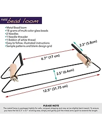 Gnuadz Metal Bead Loom Kit Thread 18 Glass Beads Bracelets Necklaces Belts