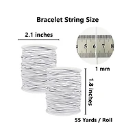 Gnuadz Stretchy String Elastic Cord for Bracelets Necklaces Beading 2 Rolls