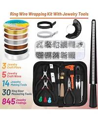 Gnuadz Wire Wrapping Kit Ring Sizer Tools Craft Wires Findings Repair