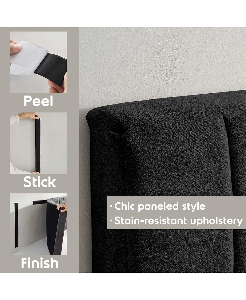 Wall Mounted Easy Assemble Channel Stitched Floating Headboard