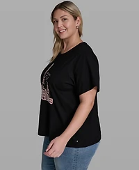 Karl Lagerfeld Paris Plus Crewneck Graphic T-Shirt