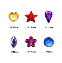 Gnuadz 600pcs Flatback Rhinestones Jewels Pirate Party Crafting Embellishments 6 Shapes