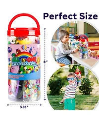 Gnuadz Kids St Patricks Day Craft Kit Glitter Glue Pipe Cleaners Pom Poms Diy School Toys Birthday Gifts Jar Set