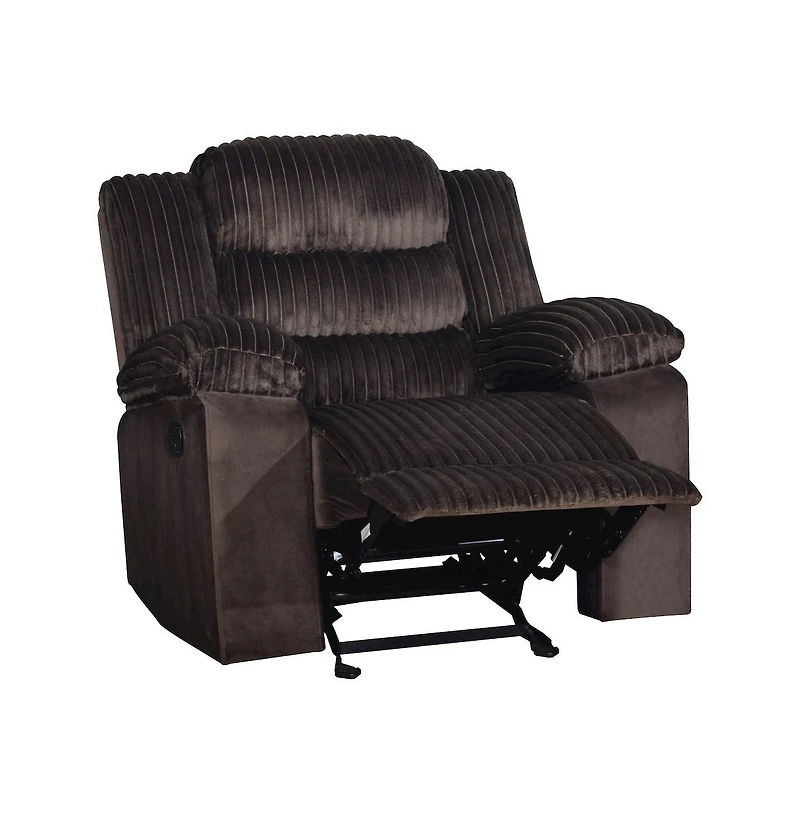 New Classic Furniture Willow Wood and Fabric Glider Recliner