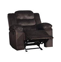 New Classic Furniture Willow Wood and Fabric Glider Recliner