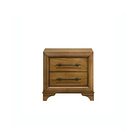 New Classic Furniture Talcott Wood 2-Drawer Nightstand in Honey