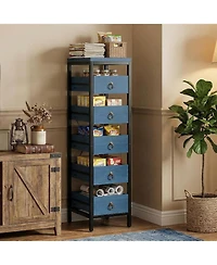 gaomon 5-Tier Kitchen Fruit Vegetable Storage Rack, Narrow Snack Stand with Pull-Out Baskets, Utility Organizer