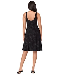 Body by Miraclesuit Women's Skylights Starburst-Print Round Neck Midi Dress