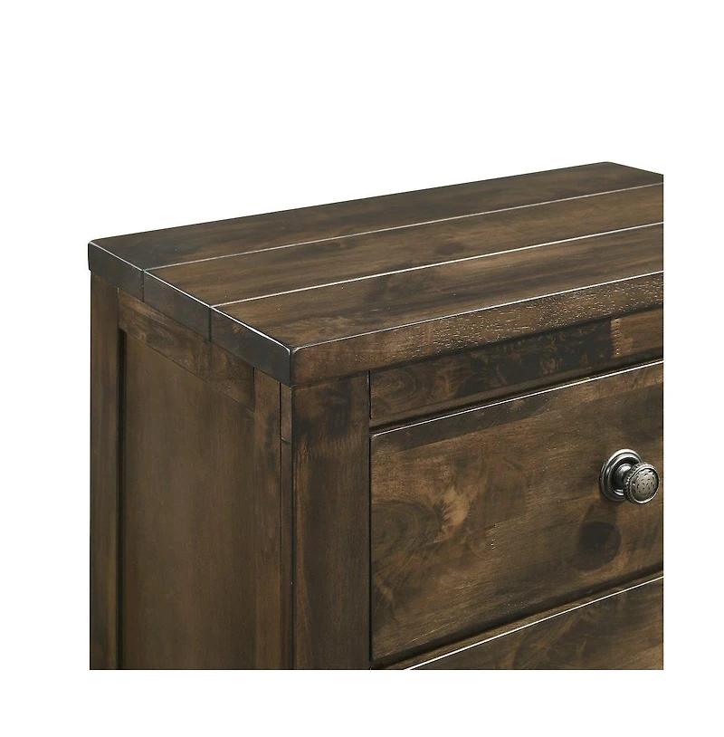 New Classic Furniture Furniture Ridge Solid Wood Bedroom Nightstand in Rustic