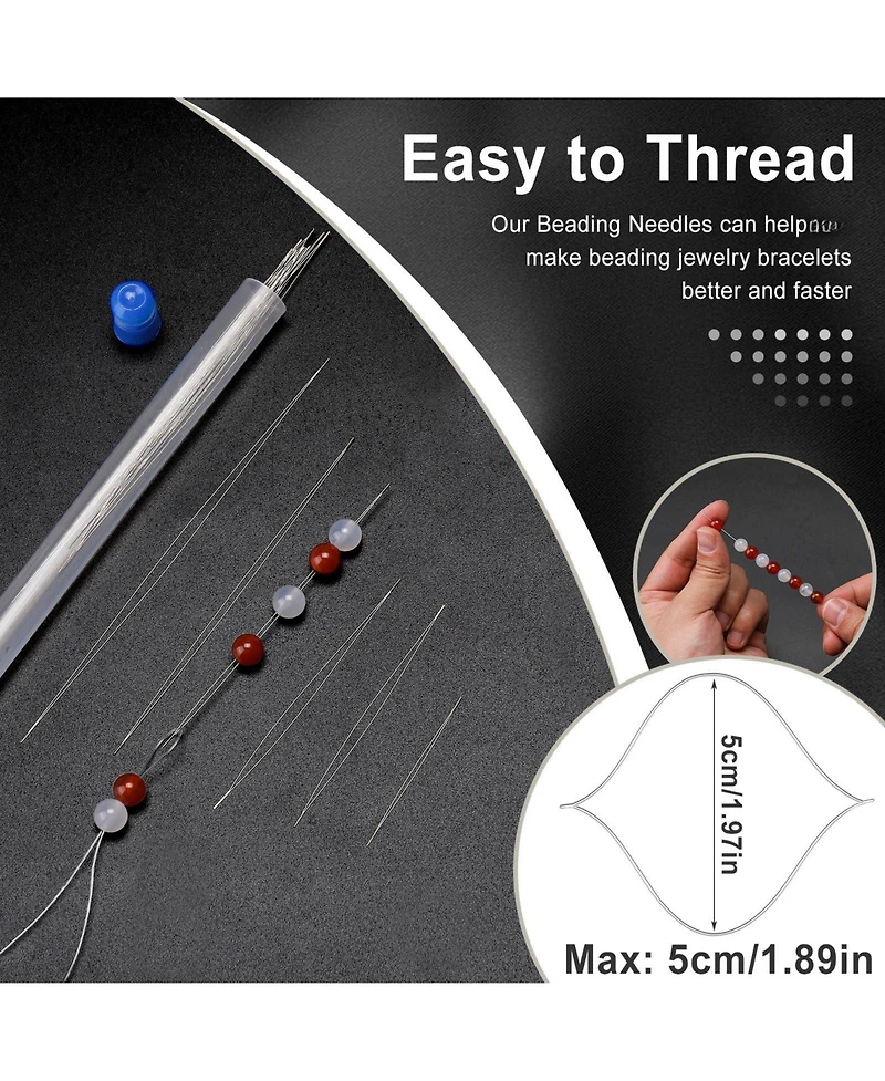 Gnuadz 18 Collapsible Big Eye Seed Beads Set Bottle