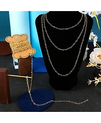 Gnuadz 16.4 feet Heart Link Chains Permanent Necklace Soldered Card Paper