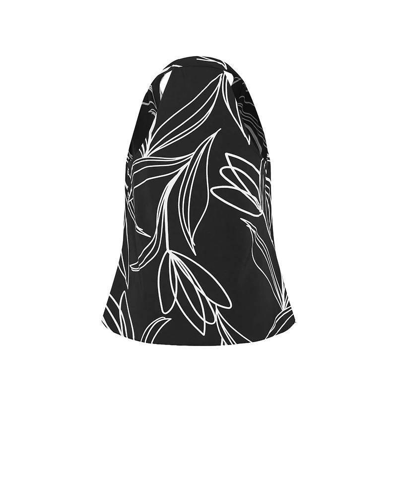 City Chic Plus Shania Bloom Print Cowl Neck Top