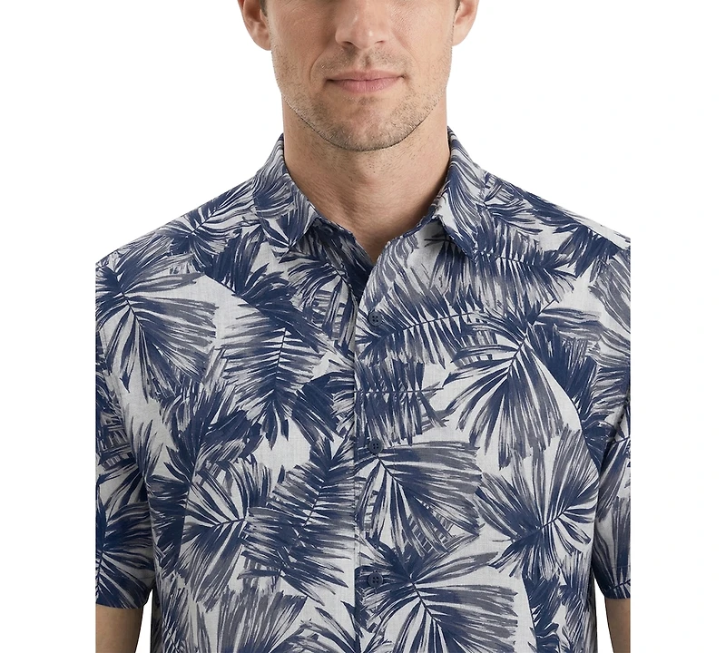 Pga Tour Men's Shadow Palm Print Golf Shirt