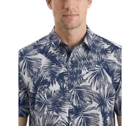 Pga Tour Men's Shadow Palm Print Golf Shirt
