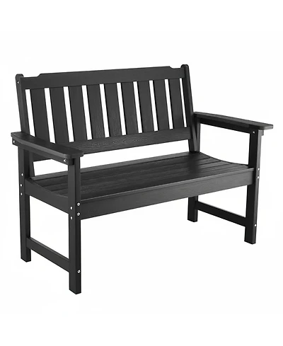 Gouun Patio Park Bench 36-Inch Weatherproof