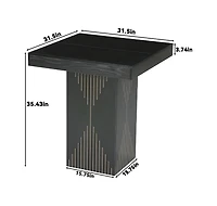 Tribesigns High Top Dining Table, 31.5-Inch Square Table with Pedestal for Dining Room, Living Room, Kitchen, Small Space