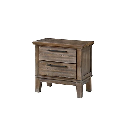 New Classic Furniture Furniture Cagney Solid Wood 2-Drawer Nightstand in Vintage