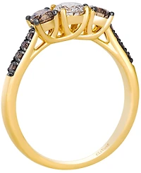 Le Vian Chocolate Diamond (0.46 ct. t.w.) & Nude Diamond (0.36 ct. t.w.) Ring in 14k Honey Gold