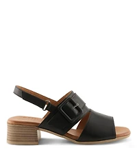 Spring Step Acoliana Women s Leather Sandal with Oversized Buckle and Comfort