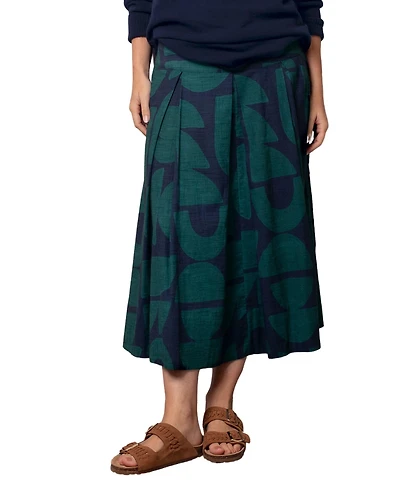 Celtic & Co. Women's Box Pleated Midi Skirt