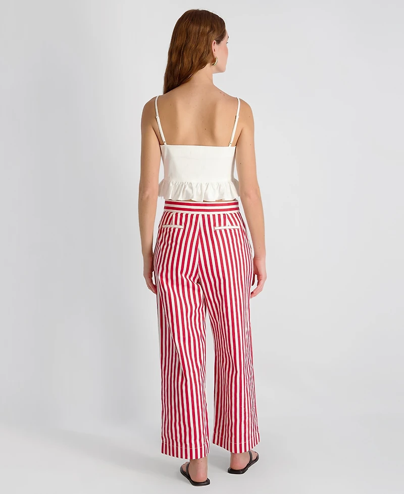 French Connection Women's Sleeveless Ruffle Peplum Top