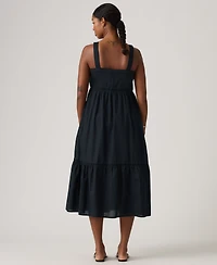 Levi's Women's Mimi Square Neck Tiered Midi Dress