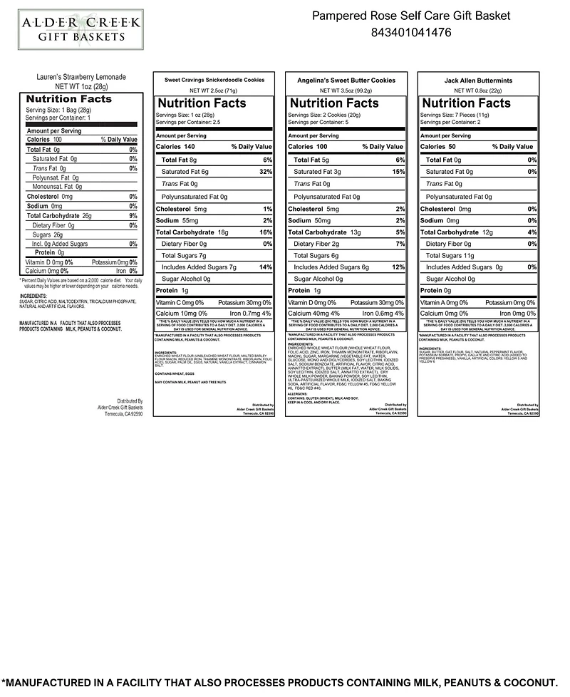 Alder Creek Gift Baskets Pampered Rose Self Care Gift Basket, 8-Pc.