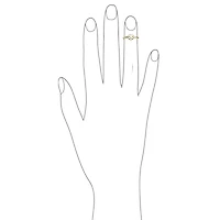 Bling Jewelry Minimalist Gold Plated .925 Sterling Silver Irish Shamrock Four Leaf Clover Midi Knuckle 1MM Band Stackable Ring