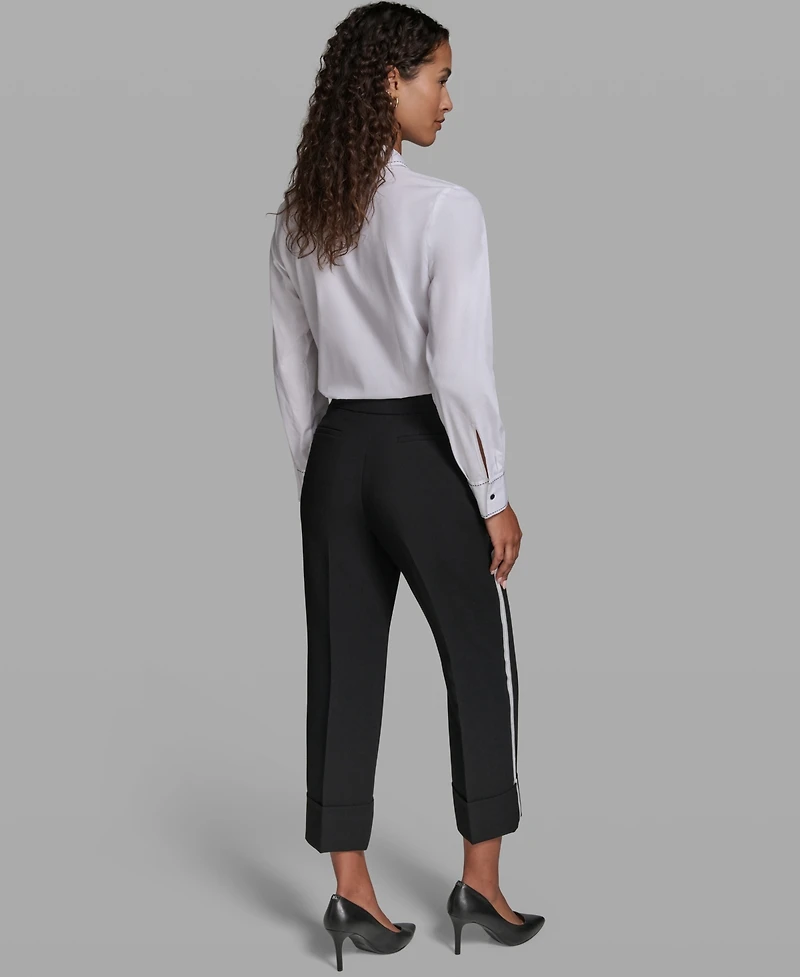 Karl Lagerfeld Paris Women's Mid-Rise Ankle Length Pants