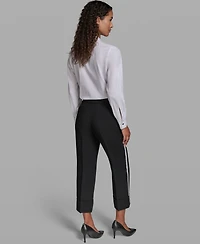 Karl Lagerfeld Paris Women's Mid-Rise Ankle Length Pants