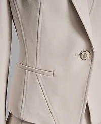 Karl Lagerfeld Paris Women's Cropped Notch Lapel Jacket
