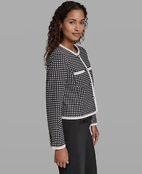 Karl Lagerfeld Paris Women's Cropped Woven Jacket
