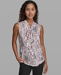 Karl Lagerfeld Paris Women's Sleeveless Printed Top