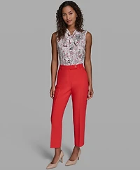 Karl Lagerfeld Paris Women's Mid-Rise Woven Pants