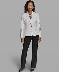 Karl Lagerfeld Paris Women's Woven Cropped Jacket